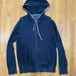 Men's Banana Republic Cotton Cashmere Zip Up Hoodie Sweater Large